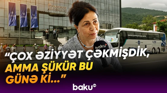 Səyyar ASAN xidmətdən istifadə edən Xankəndi sakinləri təəssüratlarını bölüşdü - Baku TV