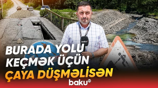 Car kəndində körpü qəzalı vəziyyətə düşdü | Əməkdaşımız hadisə yerində - Baku TV