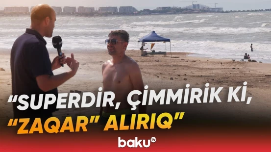 "Bir balaca irəli getsən, dəniz aparar" | Küləkli havada özlərini riskə atanlar danışdı - Baku TV