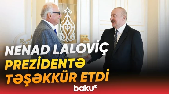 İlham Əliyev Dünya Güləş Birliyinin prezidenti Nenad Laloviçi qəbul etdi - Baku TV