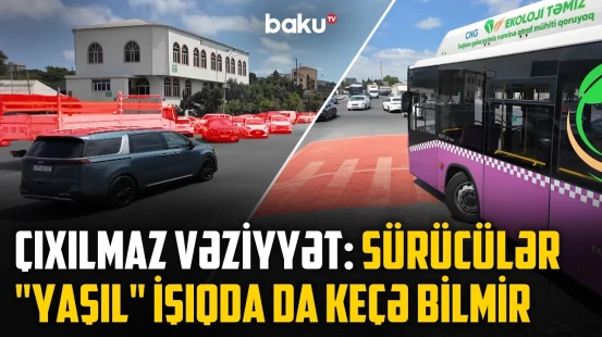Yarımçıq piyada yolu, həyati risk | Sürücülər bu dairədə nə edəcəyini bilmir - NECƏ OLMALIDIR?