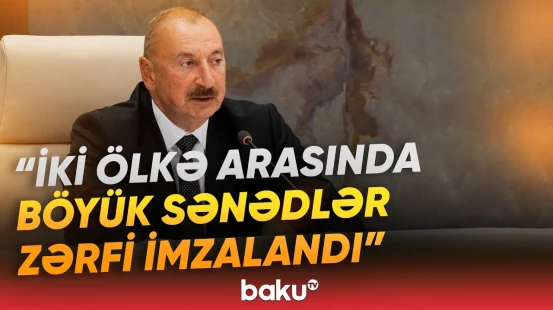 Prezident İlham Əliyev Qırğızıstanla ikitərəfli əlaqələrin uğurlu inkişafından danışdı - Baku TV