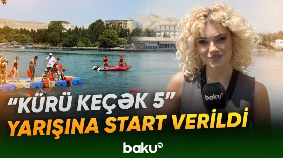 Kür çayında böyük üzgüçülük yarışı keçirilir | İştirakçıların sayı rekord həddə çatıb - Baku TV