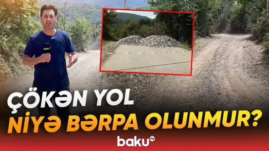6 kəndi birləşdirən alternativ yol sürücülərin işini daha da çətinləşdirdi - Baku TV