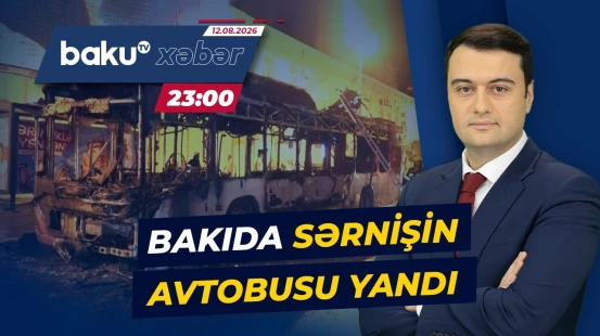 Paytaxtın mərkəzində avtobus alovlandı | FHN hadisə yerində - Baku TV