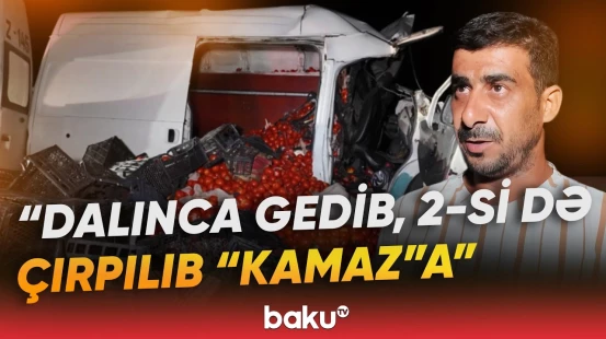 Ucarda “KamAZ”a çırpılan maşında 2 nəfər faciəvi şəkildə can verdi - Baku TV