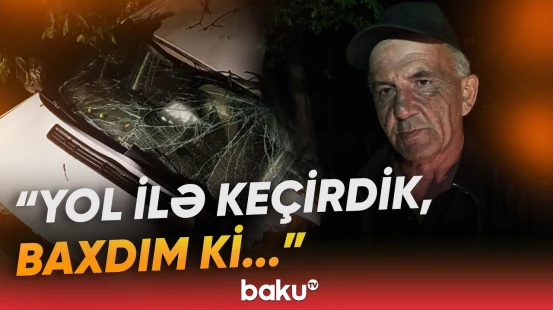 "Müayinə edəndə gördük ki..." | Tovuzda yük maşını elektrik dirəyinə çırpıldı - Baku TV