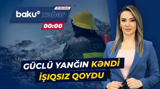 Ucar rayonunda baş verən yanğın elektrik xətlərini sıradan çıxardı - Baku TV CANLI