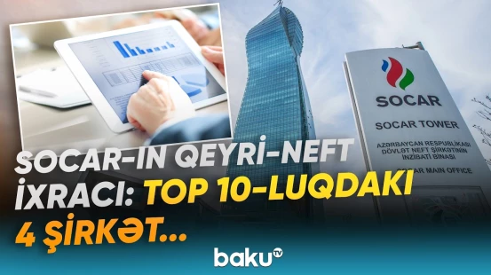 SOCAR-ın idarəsi 175, 7 milyon dollarlıq qeyri-neft məhsulu ixrac edib - Baku TV