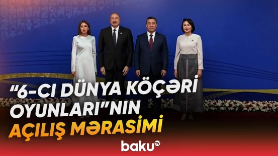 İlham Əliyev və Mehriban Əliyeva Qırğızıstanda tədbirdə iştirak etdilər - Baku TV