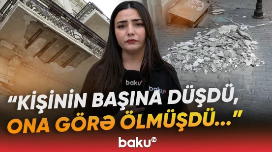Bakıda qorxulu mənzərə | “Qopub düşüb, hələ də tədbir görülməyib” - Baku TV