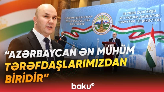 Bakıda Tacikistanın müstəqilliyinin 35-ci ildönümünə aid təntənəli tədbir keçirilib - Baku TV