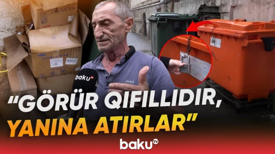 Yeşiklər qıfıllı, zibillər isə küçədə | Zibil qutularını kim və nə üçün qıfıllayıb? - Baku TV