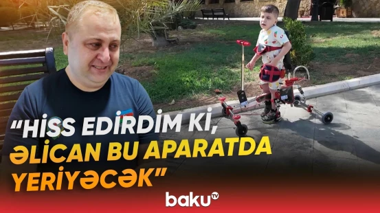 "Baku TV" sayəsində oldu" | Serebral iflicdən əziyyət çəkən Əlicanın ilk addımları hamını kövrəltdi