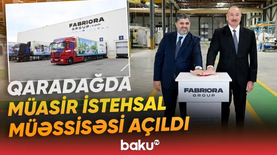 İlham Əliyev Qaradağda kağız və gigiyenik məhsulların istehsalı müəssisəsinin açılışında - Baku TV