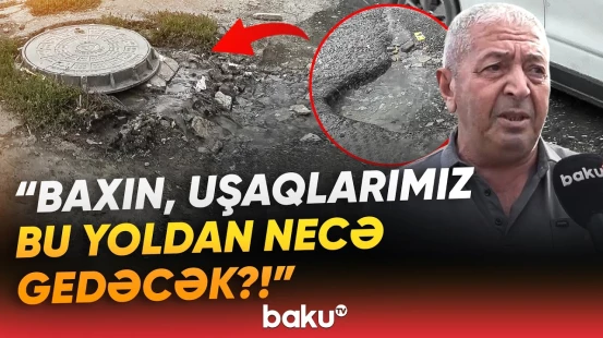 "Qurumlara zəng etməkdən 20 manatım gedib" | Binəqədidə yolda dəhşətə gətirən mənzərə - Baku TV