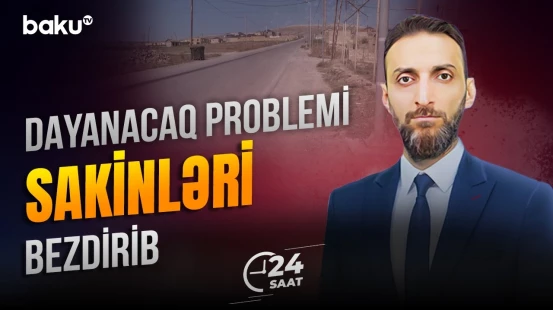 Qobuda sakinlər avtobus dayanacağı üzü görmür - 24 SAAT