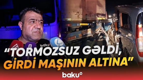Lənkəranda faciəvi qəza | Mikroavtobus yük avtomobili ilə toqquşdu - Baku TV