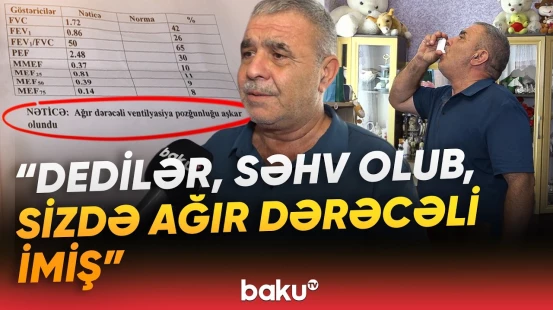 “Onlar olmasa, ölərəm” | 30 ildir astma xəstəsi olan şəxsin əlilliyi səhv qeyd olunub? - Baku TV