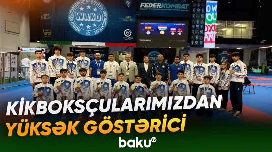 Azərbaycanın kikboks millisi İtaliyada yeniyetmələrin dünya çempionatından 10 qızıl medalla qayıtdı