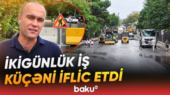 Süleyman Sani Axundov küçəsində xaotik vəziyyət - Baku TV