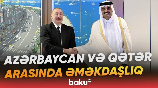 İlham Əliyev və Şeyx Təmim bin Həməd Al Tani arasında görüş keçirilib - Baku TV