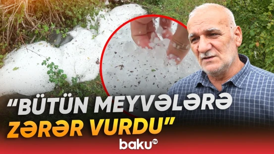 Zaqatalada leysan və dolu sakinlərə çətin anlar yaşatdı - Baku TV