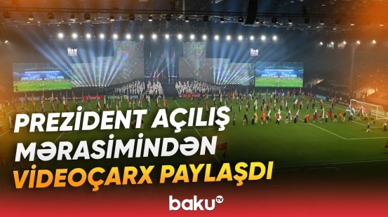 İlham Əliyev və birinci xanım Mehriban Əliyeva Bakıda keçirilən U-15 festivalında iştirak edib