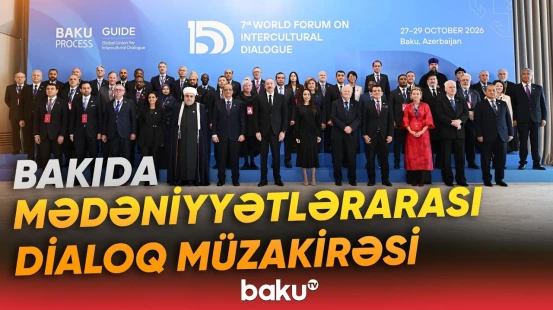 İlham Əliyev VII Ümumdünya Mədəniyyətlərarası Dialoq Forumunun açılışında çıxış edib - Baku TV