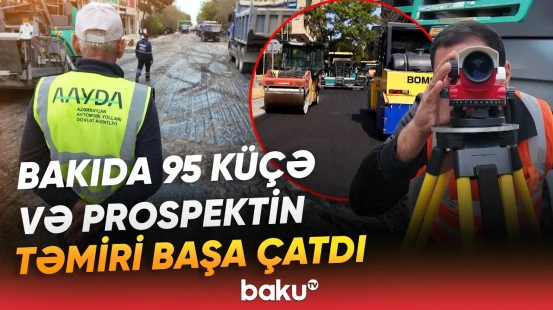 Paytaxtın 12 rayonunda yol təmiri aparılır | AAYDA rəsmisi görülən işlərdən danışdı - Baku TV