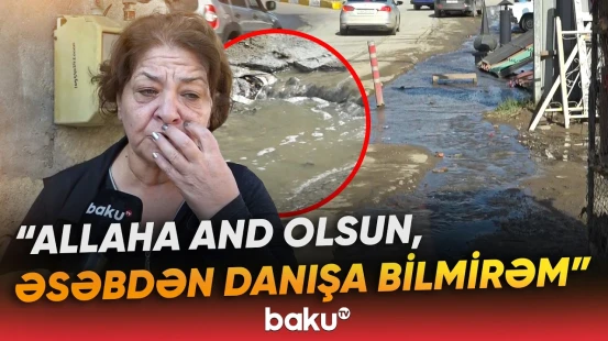 “Murdar suyun içində gəzirik, ayıbdır!” | Sakinlərin əsəbləri tarıma çəkilib - Baku TV