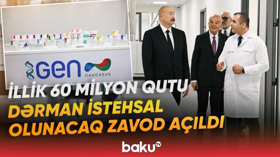 İlham Əliyev Pirallahı Sənaye Parkında dərman istehsalı müəssisəsinin açılışında iştirak etdi