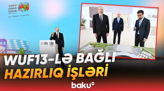 İlham Əliyev Bakı Olimpiya Stadionunun ərazisində WUF13 ilə bağlı görülən işlərlə tanış oldu