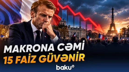 Fransa Prezidentinə etimad göstəricisi antirekord səviyyəsinə düşüb
