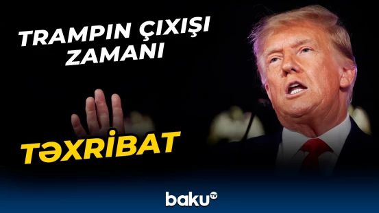 Trampın çıxışı zamanı "soyqırımı" yazısı olan plakat qaldıraraq təxribata əl atıblar