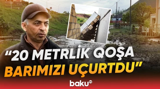 Güclü yağış nəticəsində Göygöldə fərdi təsərrüfatlar zərər gördü - Baku TV