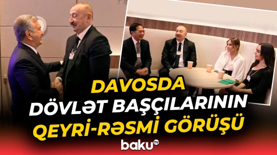 İlham Əliyev imzalanma mərasimindən öncə dövlət başçıları ilə görüşdü
