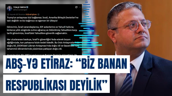 İsrailli nazirdən ABŞ və İran arasındakı anlaşmaya qarşı sərt çıxış