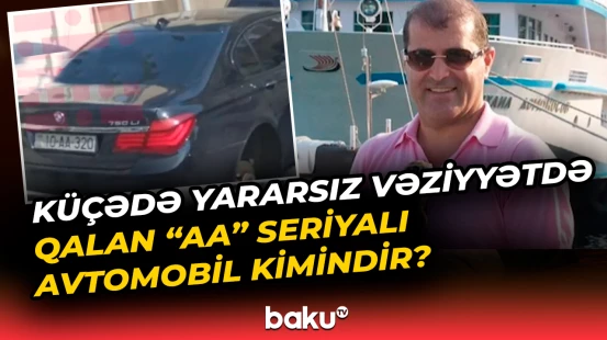 Küçədə yararsız vəziyyətdə qalan "AA" seriyalı avtomobil kimindir?