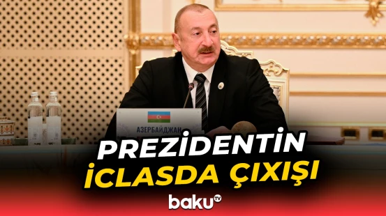 İlham Əliyevin Düşənbədə MDB Dövlət Başçıları Şurasının məhdud tərkibdə iclasında çıxışı