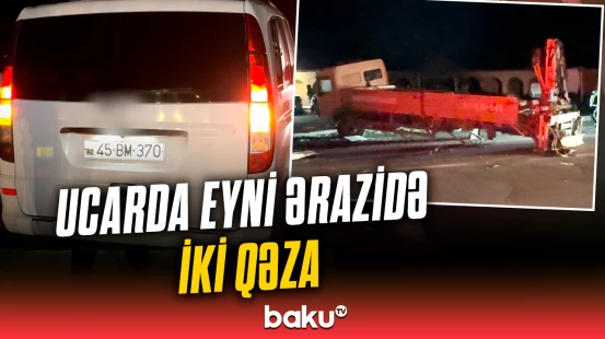 Qəzanın baş verdiyi yerdən görüntülər | Yaralılar var
