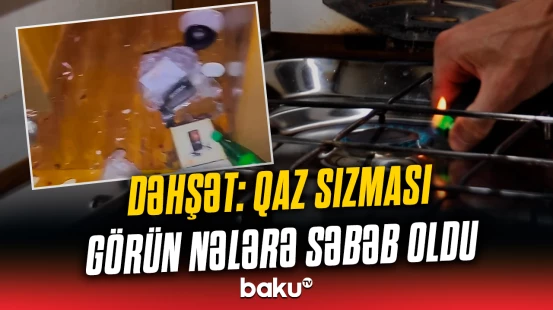 Nərimanovda qorxulu partlayışın baş verdiyi evdən görüntülər