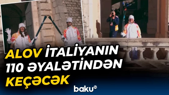 Olimpiya məşəlinin qarşılanma mərasimi keçirilib