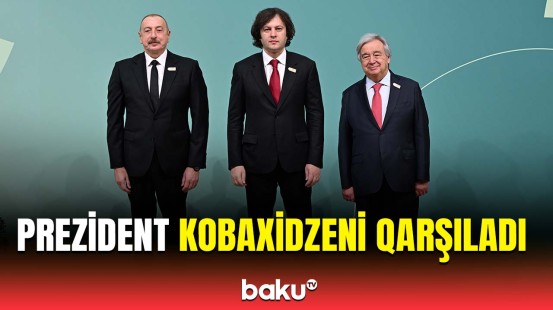 Gürcüstan Baş nazirinin sammitdən əvvəl qarşılanma görüntüsü