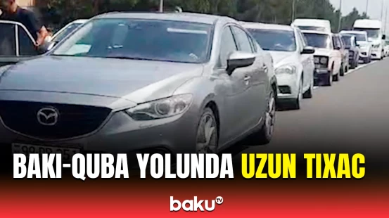 Bakı-Quba yolundan görüntülər