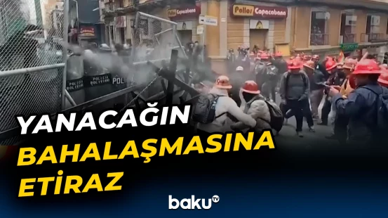 Boliviyada mədənçilər yanacaq qiymətlərinə qarşı aksiya keçirib