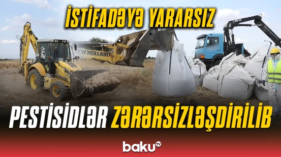 Samuxda istifadəyə yararsız və qadağan olunmuş pestisidlər zərərsizləşdirilib