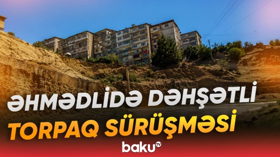 Torpaq sürüşməsi park edilən avtomobillərə ciddi ziyan vurdu