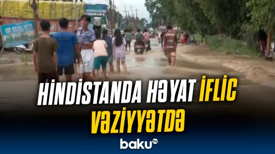 Hindistanda yaşayış evləri su altında qaldı