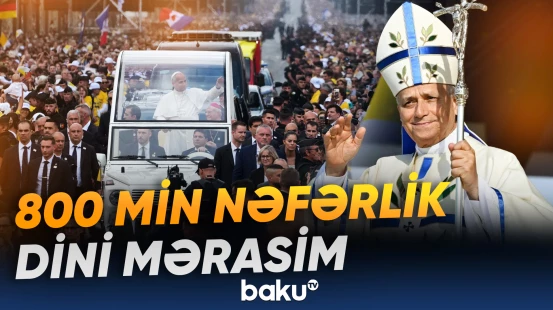 Roma Papası XIV Leo Parisdə insanları başına topladı
